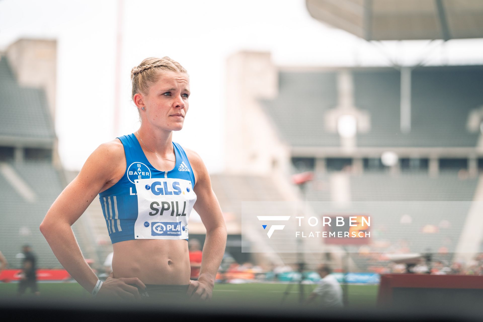 Tanja Spill (LAV Bayer Uerdingen/Dormagen) ueber 800m waehrend der deutschen Leichtathletik-Meisterschaften im Olympiastadion am 25.06.2022 in Berlin